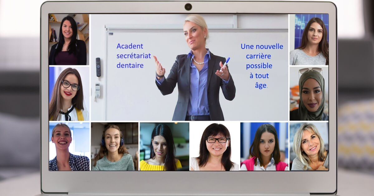 enseignante en classe virtuelle pour secrétariat